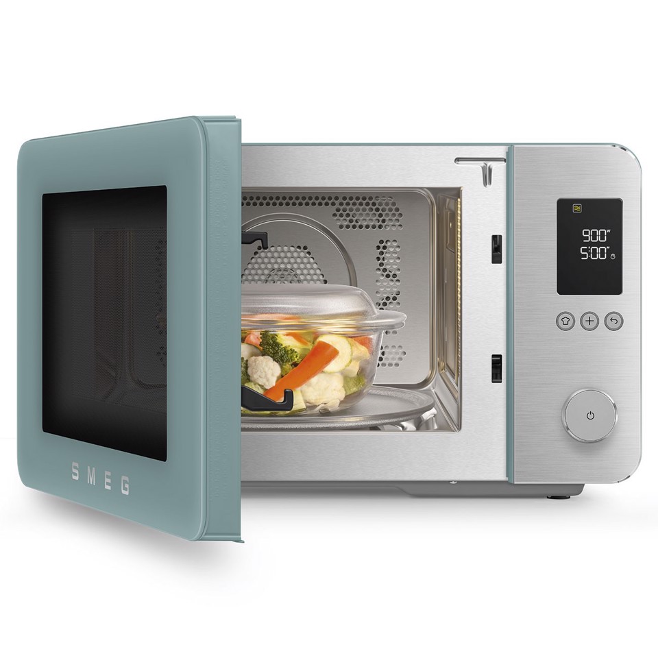 Smeg MOC02EGMEU forno a microonde Verde Microonde combinato Superficie piana 27 L 900 W