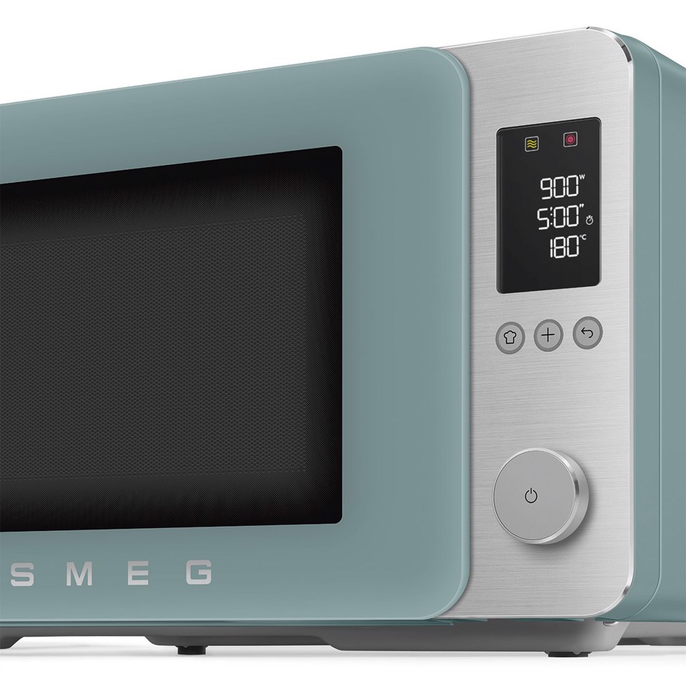 Smeg MOC02EGMEU forno a microonde Verde Microonde combinato Superficie piana 27 L 900 W