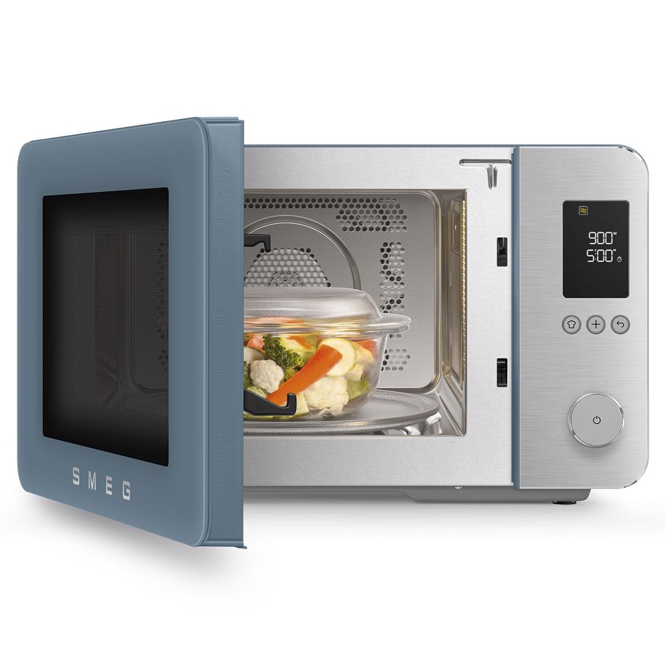 Smeg MOC02SBMEU forno a microonde Blu Microonde combinato Superficie piana 27 L 900 W