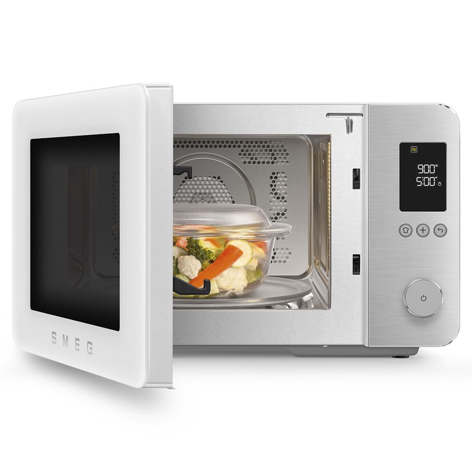 Smeg MOC02WHMEU forno a microonde Bianco Microonde combinato Superficie piana 27 L 1450 W
