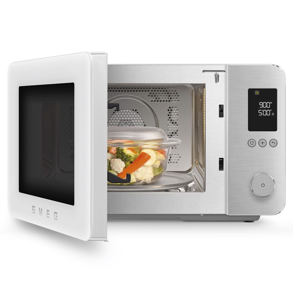 Smeg MOC02WHMEU forno a microonde Bianco Microonde combinato Superficie piana 27 L 900 W