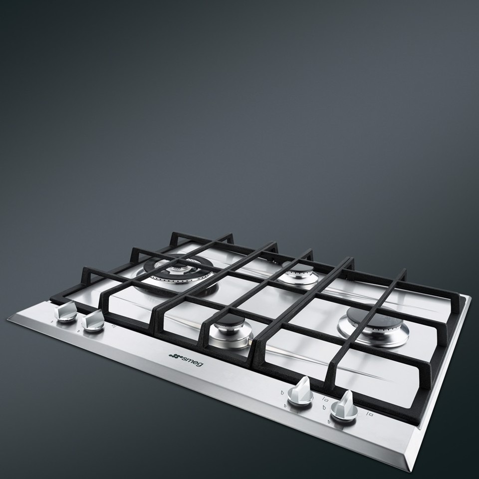Smeg P261XGH piano cottura Acciaio inox Da incasso 60 cm Gas 4 Fornello(i) Made in Italy