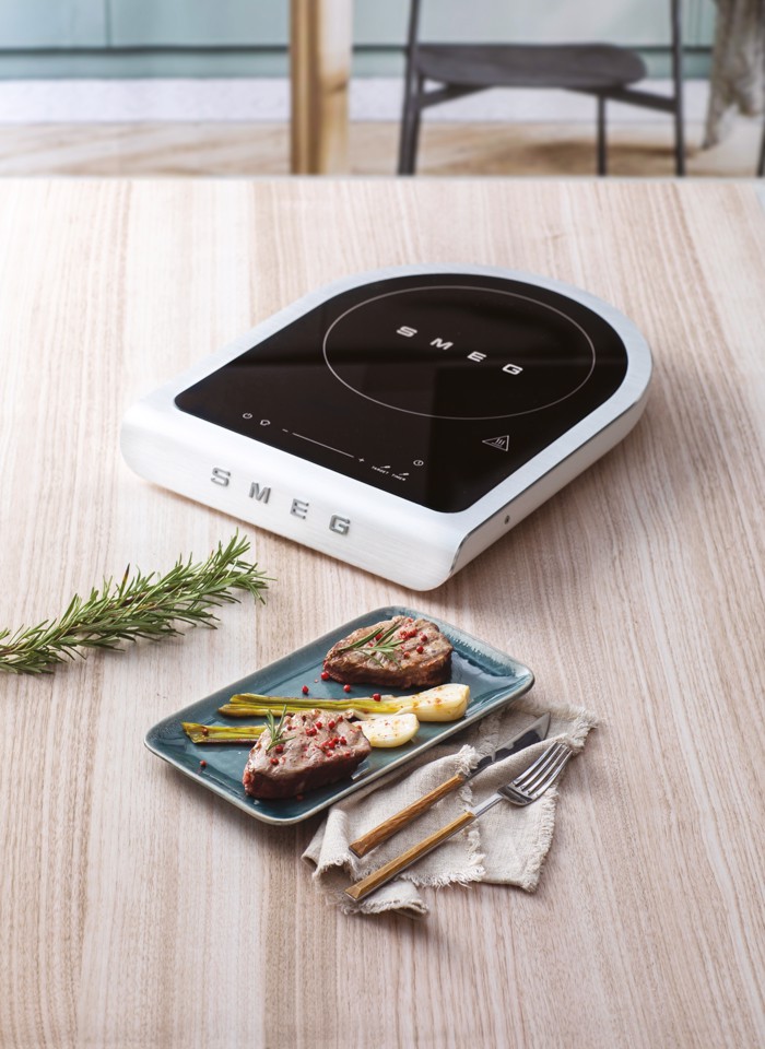 Smeg Piastra a induzione portatile Linea Collezione - Bianco Opaco - PIC01WHMEU