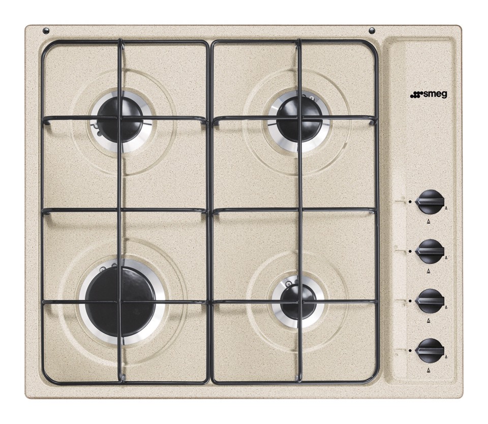 Smeg S64SAV2 piano cottura Avena Da incasso 60 cm Gas 4 Fornello(i) Made in Italy