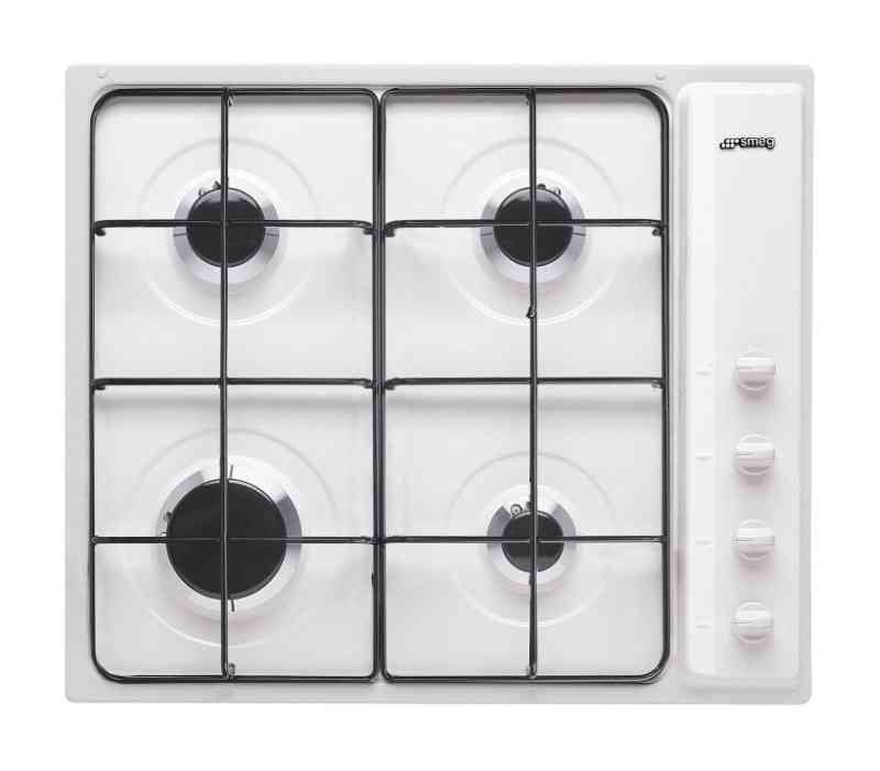 Smeg S64SB piano cottura Bianco Da incasso 60 cm Gas 4 Fornello(i)