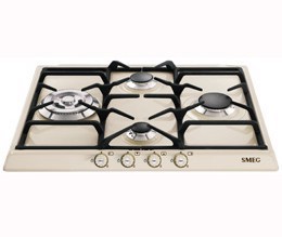 Smeg SR764PO piano cottura Crema Da incasso Gas 4 Fornello(i) Made in Italy