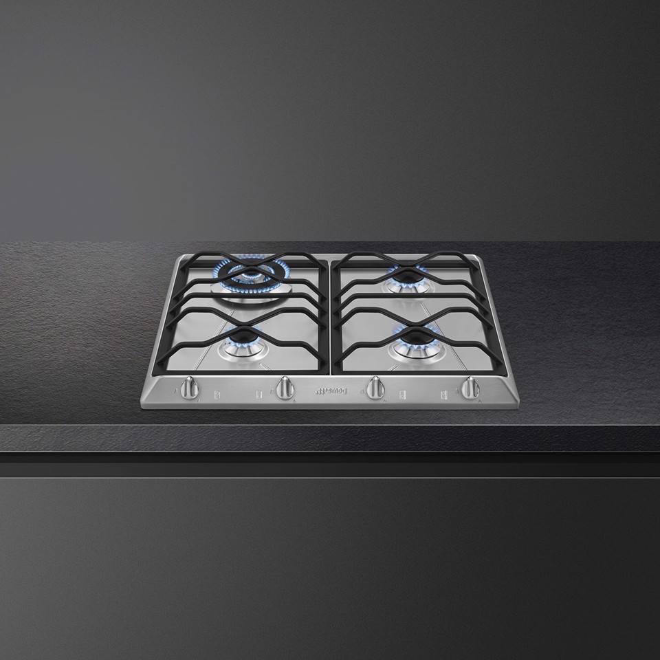 Smeg SRV564O piano cottura Acciaio inossidabile Da incasso 60 cm Gas 4 Fornello(i)