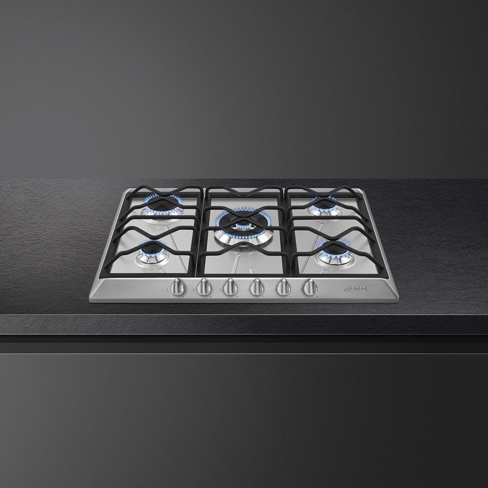 Smeg SRV576O piano cottura Acciaio inossidabile Da incasso 75 cm Gas