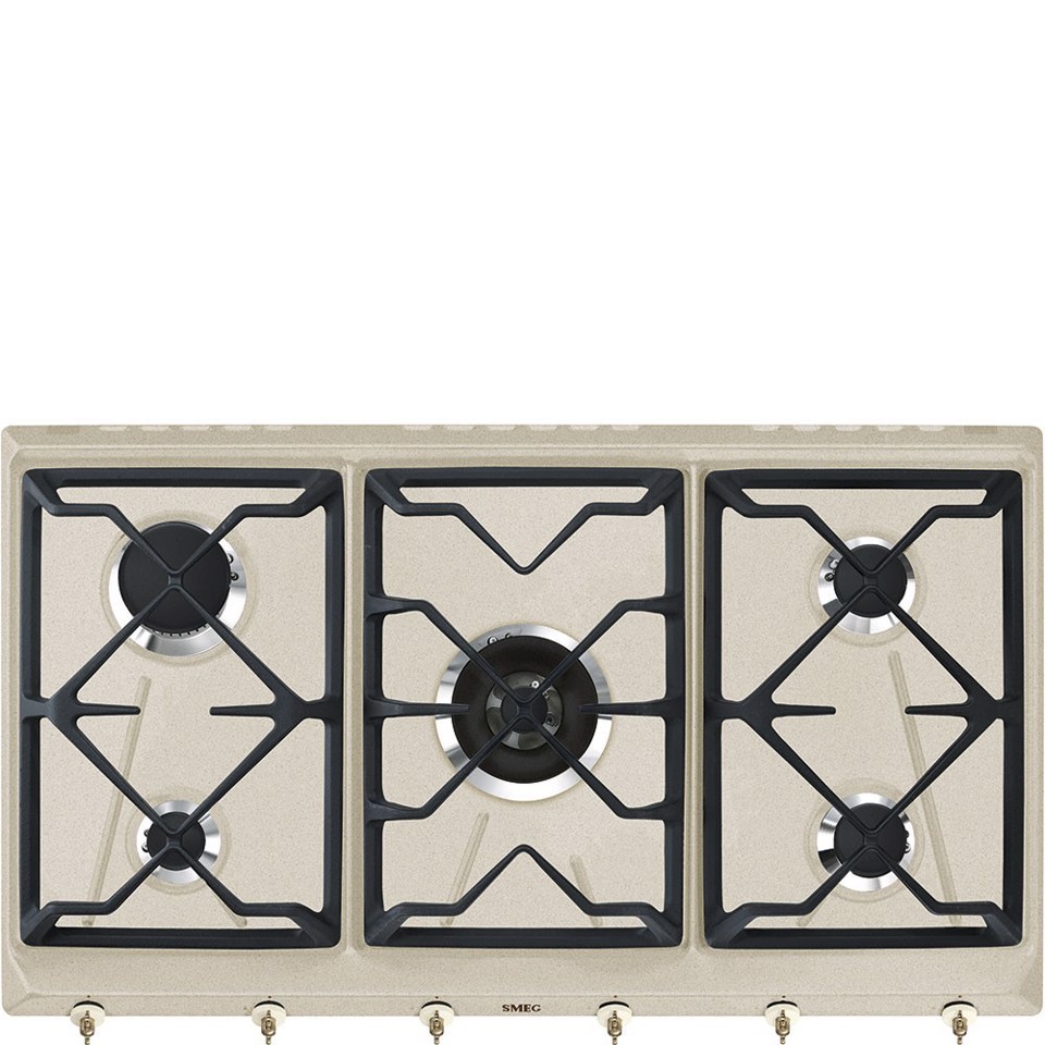 Smeg SRV896AVOGH2 piano cottura Avena Da incasso 90 cm Gas 5 Fornello(i) Made in Italy