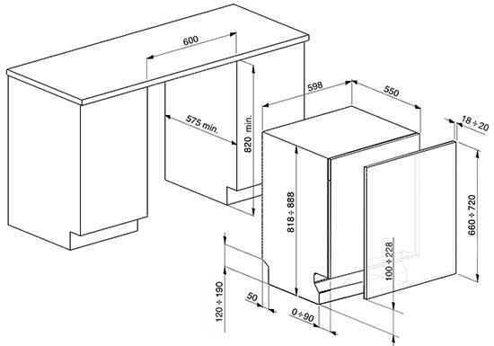 Smeg STP364T lavastoviglie Libera installazione 13 coperti E