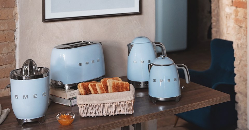 Smeg Tostapane 50's Style – Azzurro LUCIDO 2x2 – TSF01PBEU