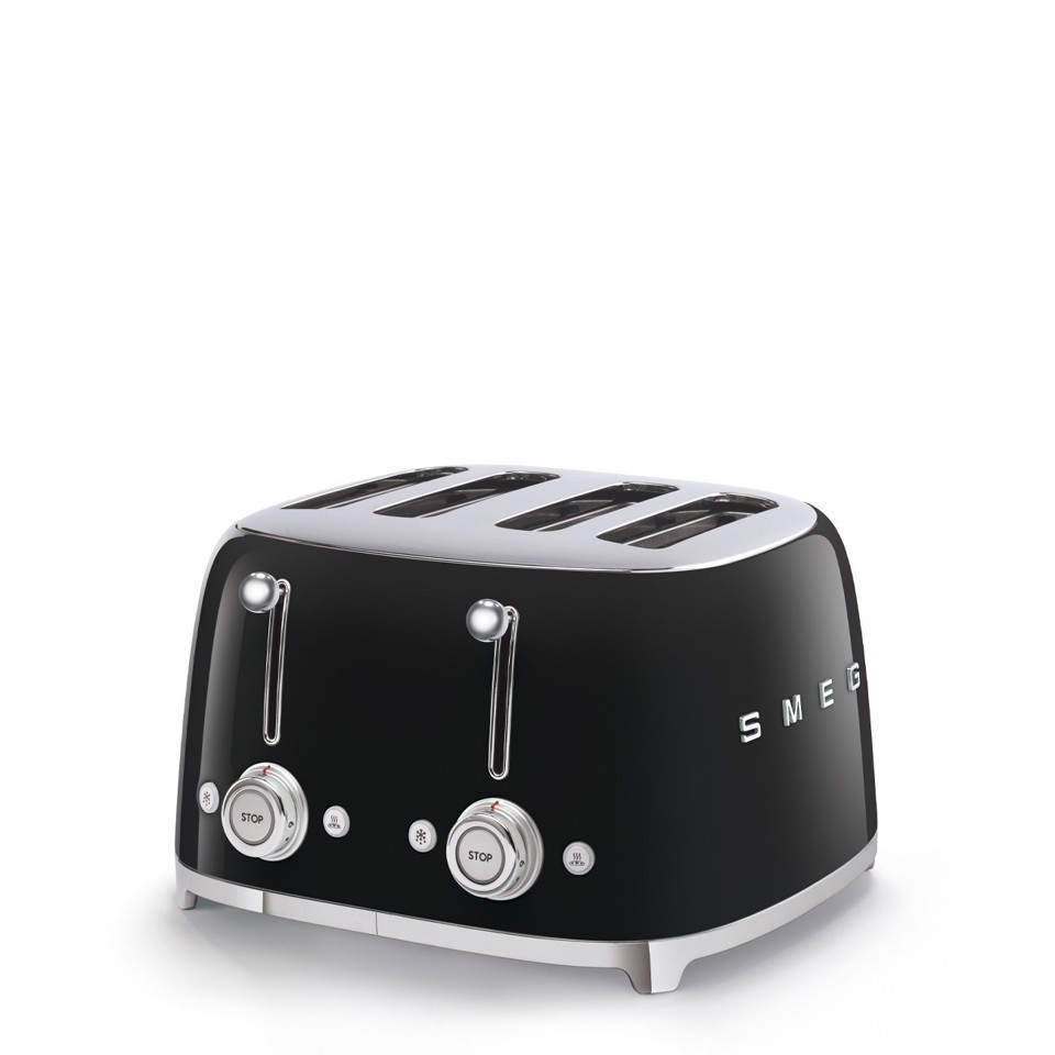 Smeg Tostapane 50's Style – Nero LUCIDO 4x4 – TSF03BLEU