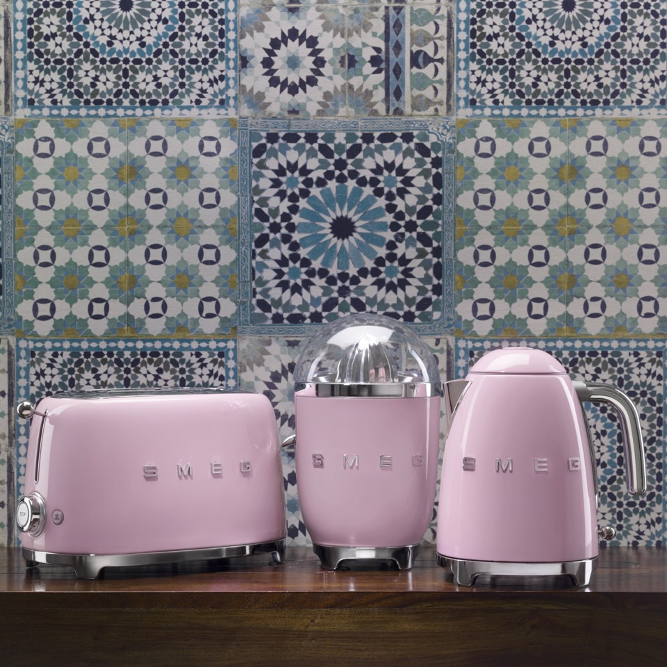 Smeg Tostapane 50's Style – Rosa LUCIDO 4x4 – TSF03PKEU