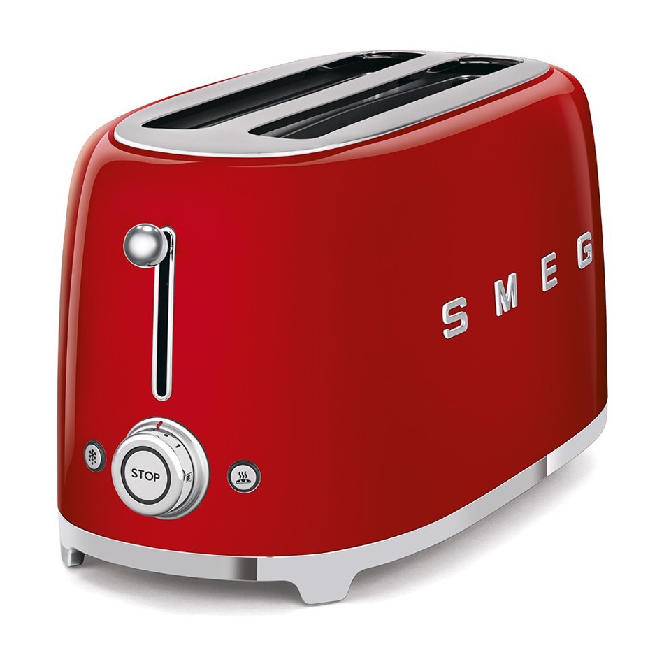 Smeg Tostapane 50's Style – Rosso LUCIDO 2x4 – TSF02RDEU