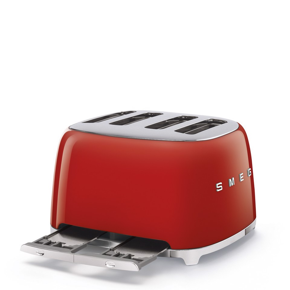 Smeg Tostapane 50's Style – Rosso LUCIDO 4x4 – TSF03RDEU