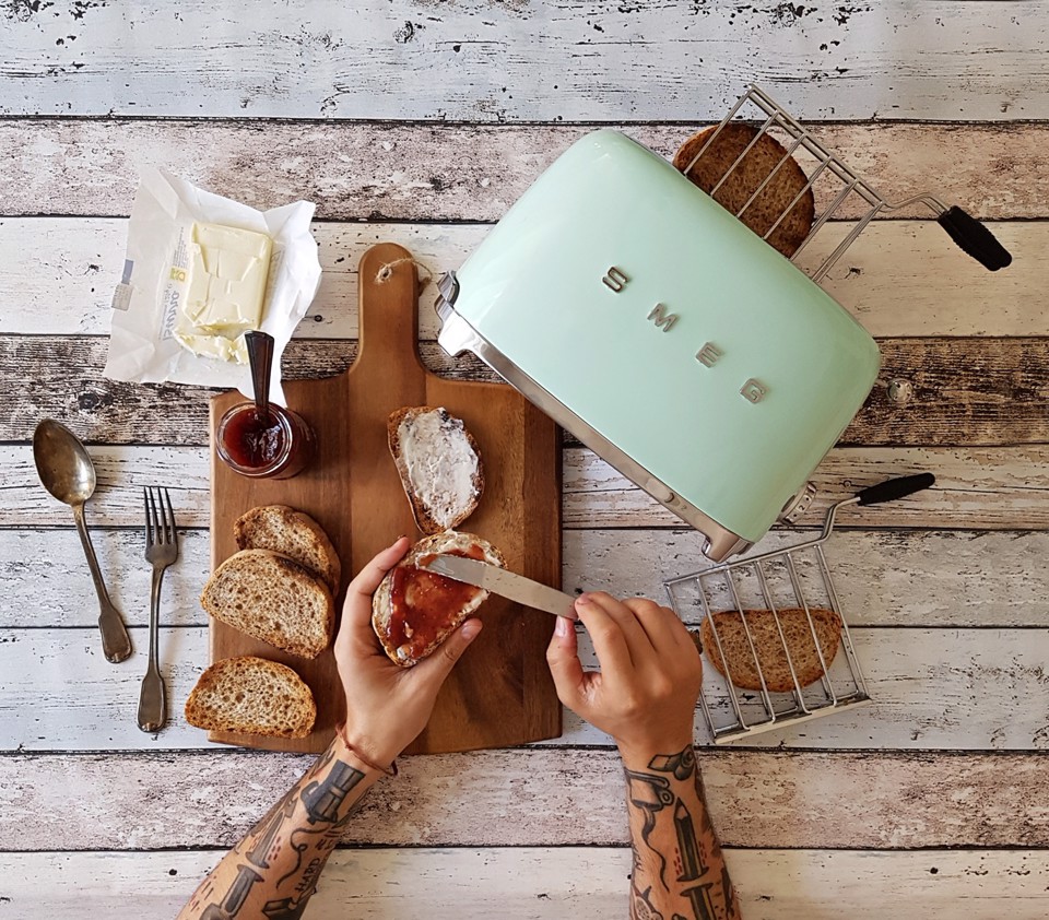 Smeg Tostapane 50's Style – Verde Pastello LUCIDO 2x2 – TSF01PGEU