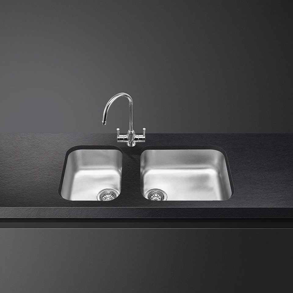 Smeg UM30 lavello Lavello sottopiano Rettangolare Acciaio inox Made in Italy