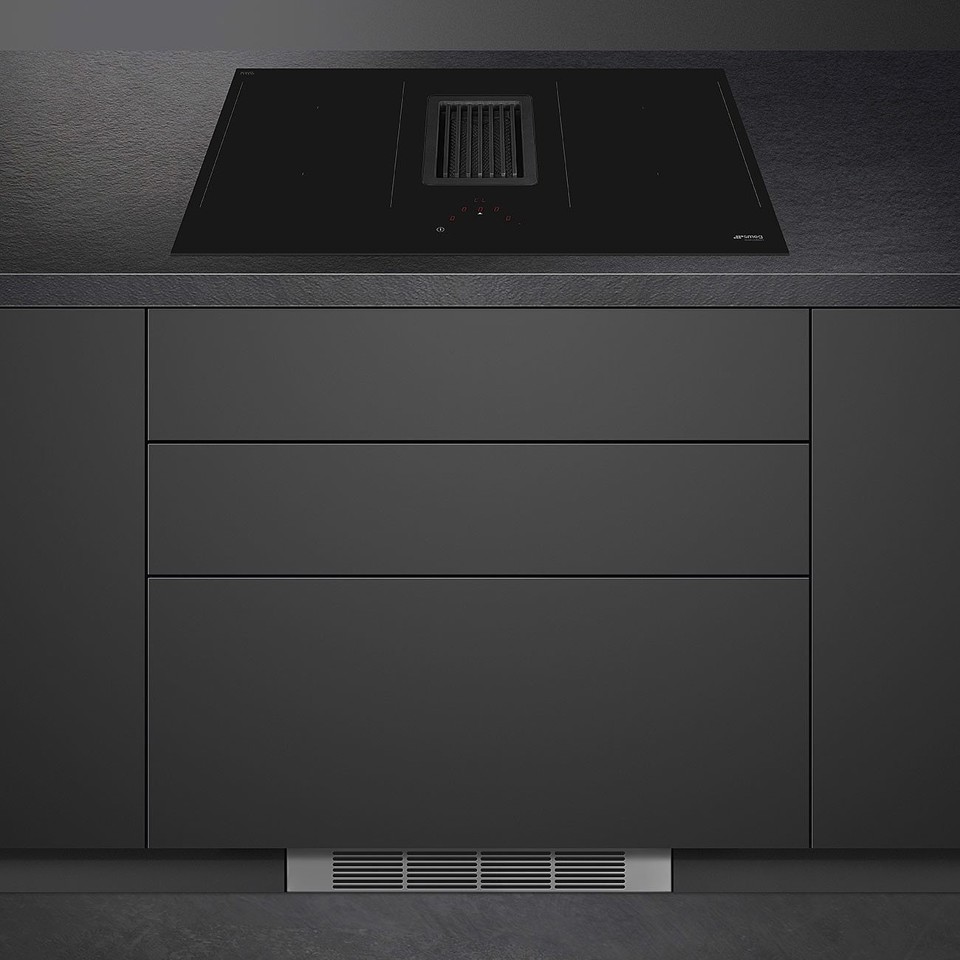 Smeg Universal HOBD472D piano cottura Nero Da incasso 83 cm Piano cottura a induzione 4 Fornello(i)