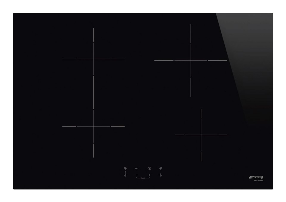 Smeg Universal SI1B2742D piano cottura Nero Da incasso 75 cm Piano cottura a induzione 4 Fornello(i) Made in Italy