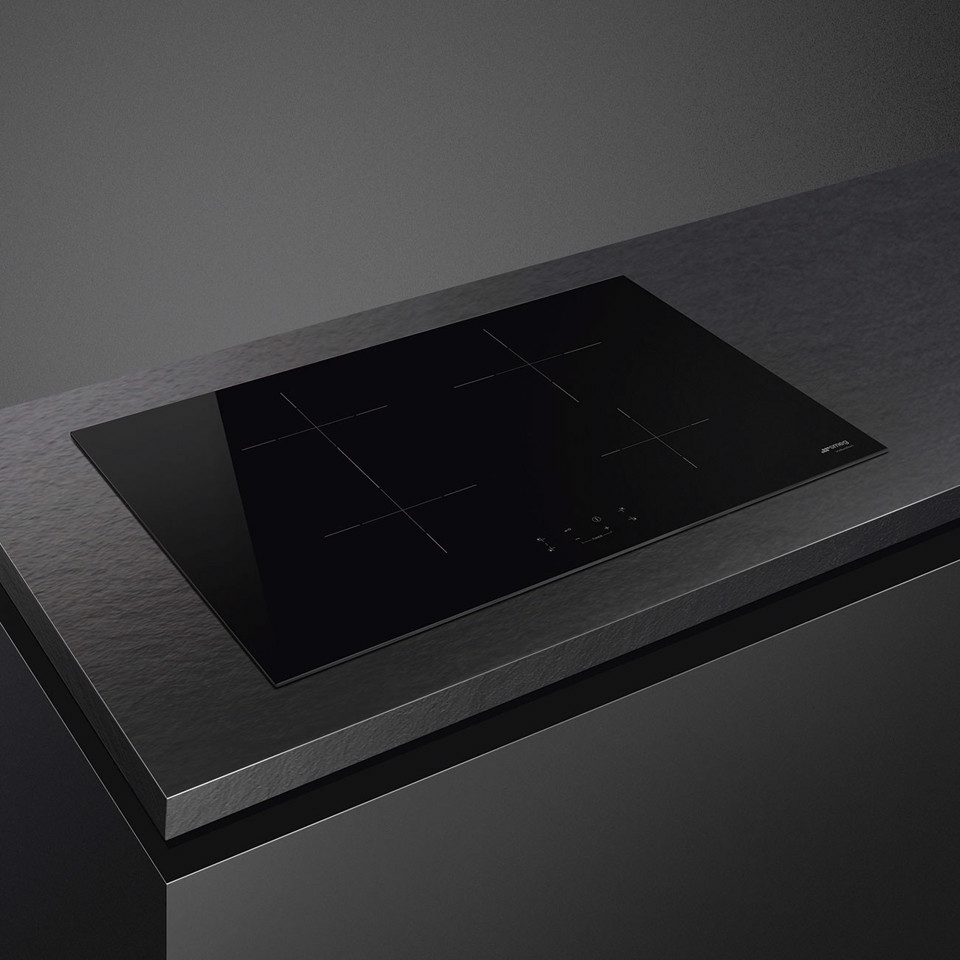 Smeg Universal SI1B2742D piano cottura Nero Da incasso 75 cm Piano cottura a induzione 4 Fornello(i) Made in Italy