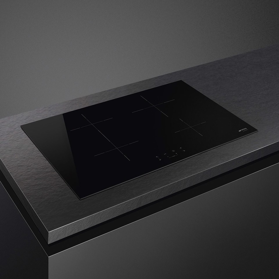 Smeg Universal SI1B2742D piano cottura Nero Da incasso 75 cm Piano cottura a induzione 4 Fornello(i)