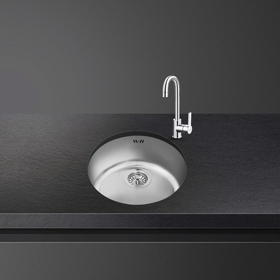 Smeg VFU43SFR lavello Lavello sottopiano Cerchio Acciaio inossidabile Made in Italy