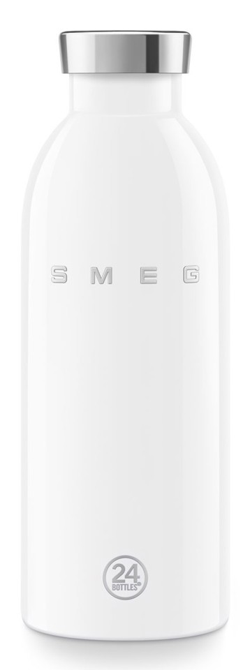 Smeg WBF01WH borraccia Uso quotidiano 500 ml Acciaio inox, Silicone Bianco