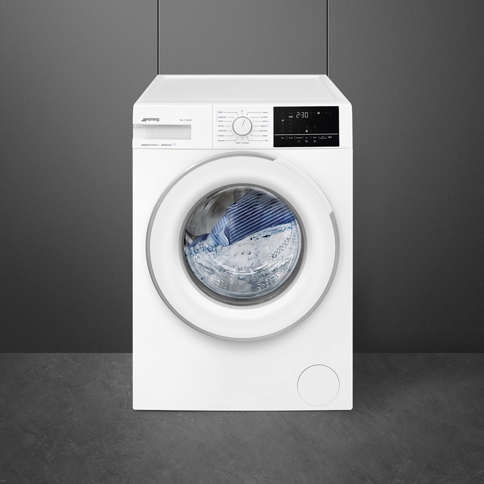 Smeg WN96SEA lavatrice Caricamento frontale 9 kg 1600 Giri/min A Bianco