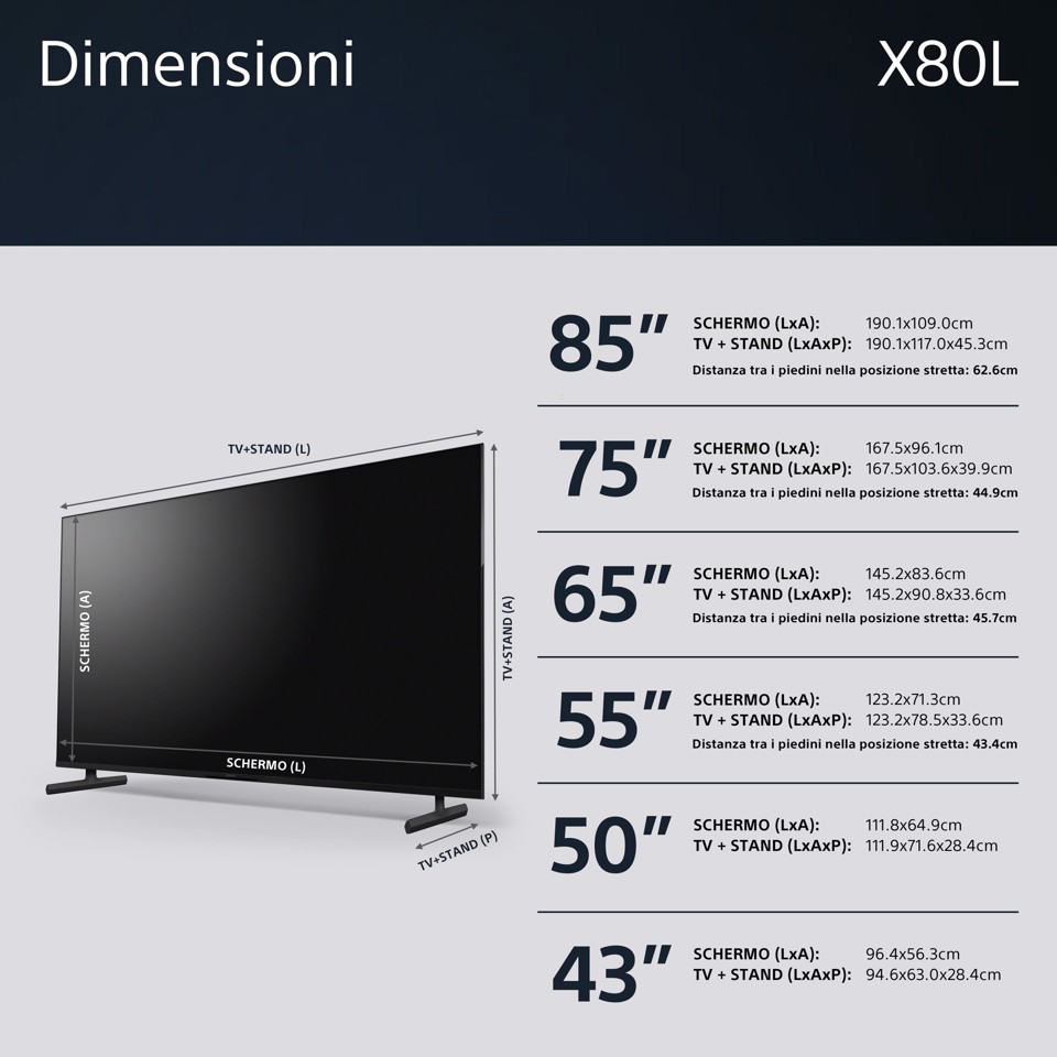 Sony BRAVIA | KD-85X80L | LED | 4K HDR | Google TV | ECO PACK | BRAVIA CORE | Flush Surface Design