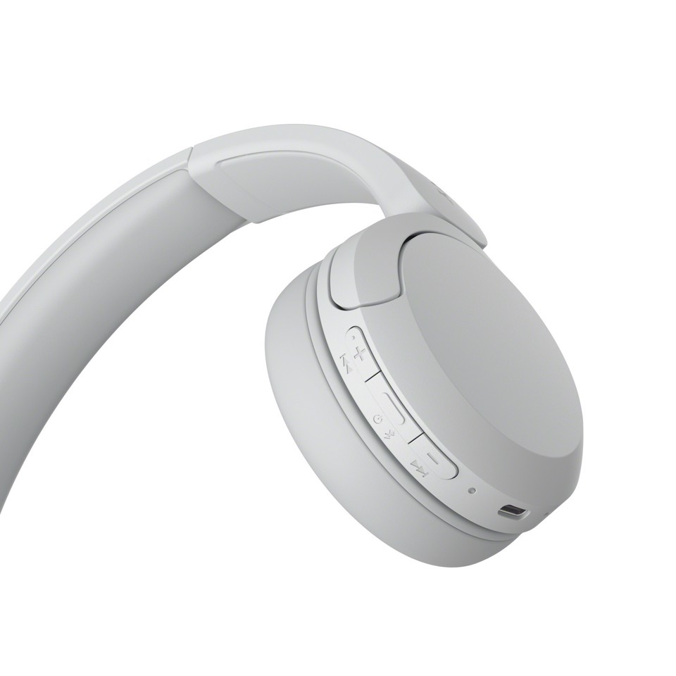 Sony Cuffie Bluetooth wireless WH-CH520 - Durata della batteria fino a 50 ore con ricarica rapida, stile on-ear - Bianco
