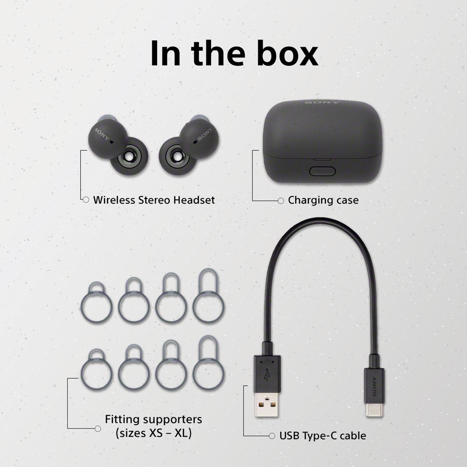 Sony Cuffie LinkBuds True Wireless - Connessione Bluetooth® multipoint* - Batteria fino a 17,5h - Ottimizzate per Alexa e Google Assistant - Microfono integrato per le chiamate - Bianco
