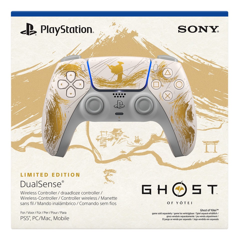 Sony DualSense Wireless Controller - Ghost of Yōtei Gold Limited Edition Oro, Bianco Bluetooth/USB Gamepad Analogico/Digitale Android, MAC, PC, PlayStation 5, iOS