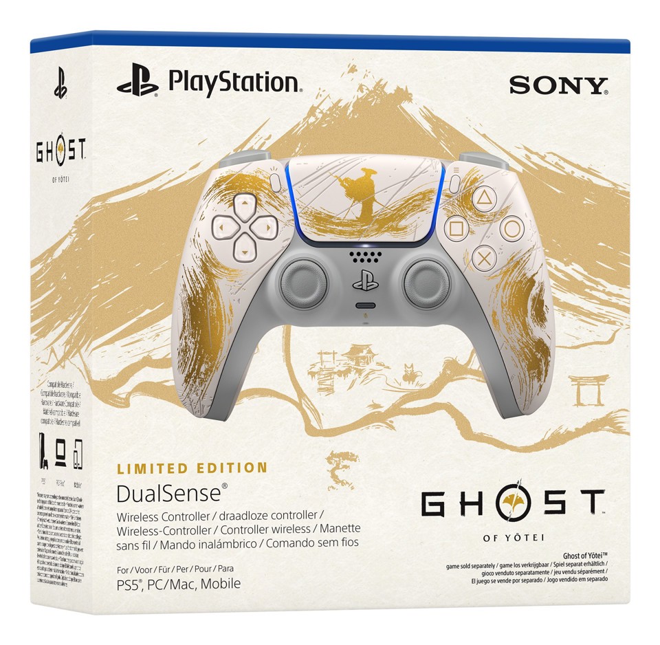 Sony DualSense Wireless Controller - Ghost of Yōtei Gold Limited Edition Oro, Bianco Bluetooth/USB Gamepad Analogico/Digitale Android, MAC, PC, PlayStation 5, iOS