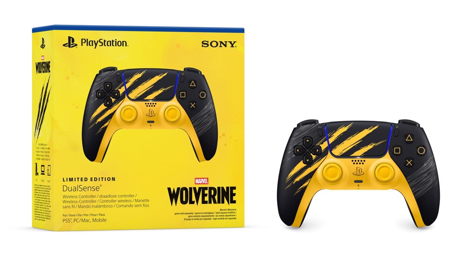 Sony Interactive Entertainment Controller wireless DualSense - Marvel's Wolverine Battle Yellow Limited Edition