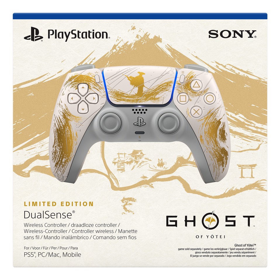 Sony Interactive Entertainment DualSense Wireless Controller - Ghost of Yōtei Gold Limited Edition Oro, Bianco Bluetooth/USB Gamepad Analogico/Digitale Android, MAC, PC, PlayStation 5, iOS