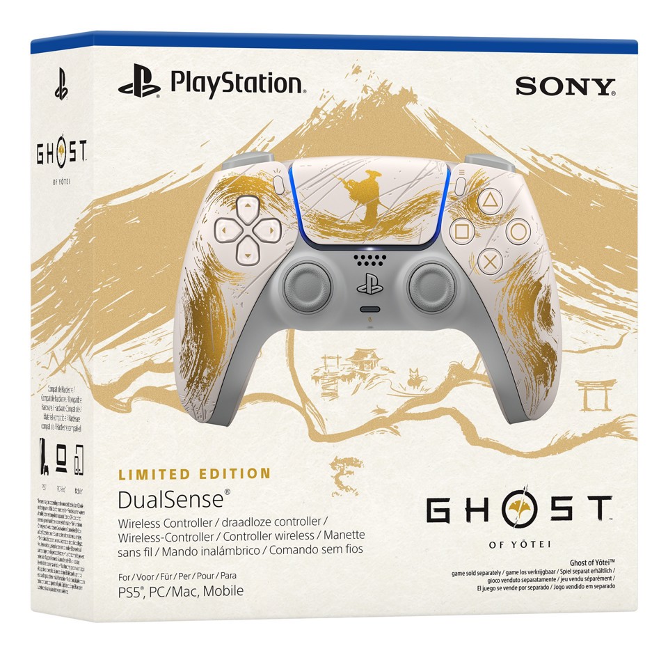 Sony Interactive Entertainment DualSense Wireless Controller - Ghost of Yōtei Gold Limited Edition Oro, Bianco Bluetooth/USB Gamepad Analogico/Digitale Android, MAC, PC, PlayStation 5, iOS