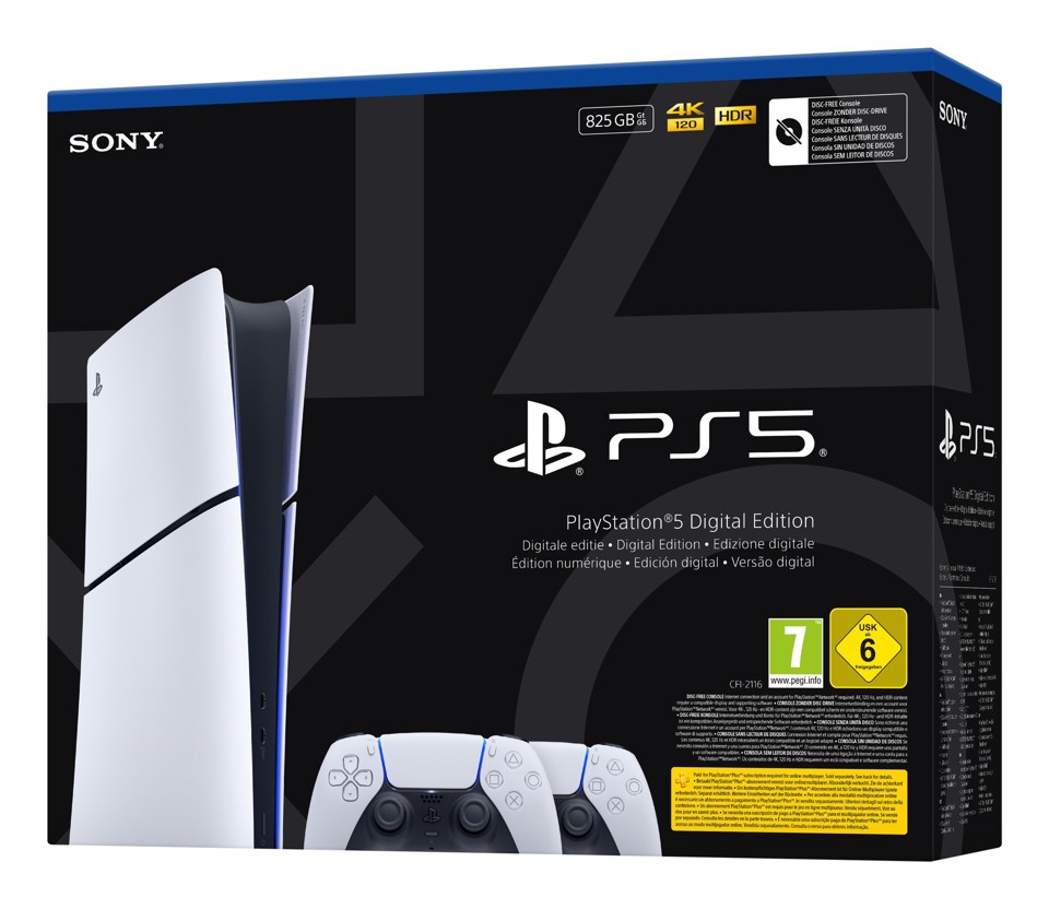 Sony Interactive Entertainment Playstation 5 Slim Digital 825 GB Wi-Fi Nero, Bianco