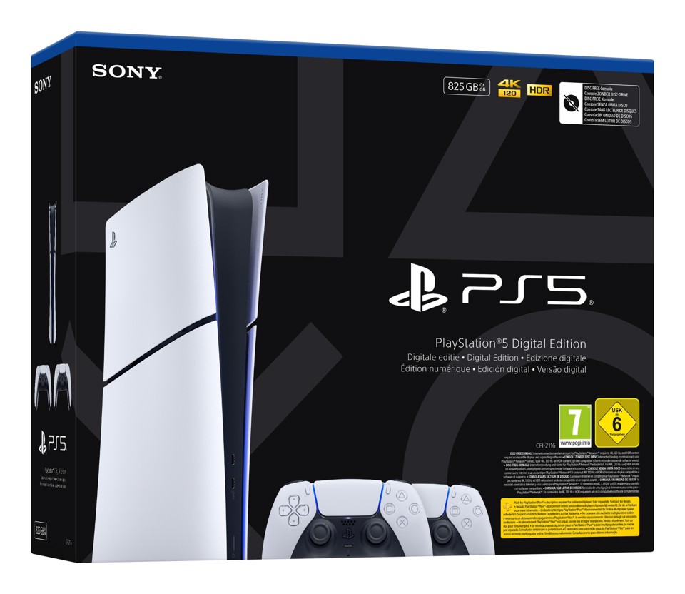 Sony Interactive Entertainment Playstation 5 Slim Digital 825 GB Wi-Fi Nero, Bianco