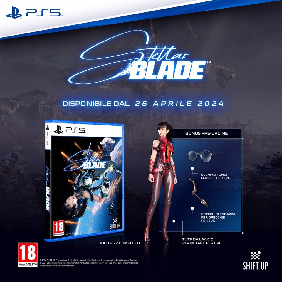 Sony Interactive Entertainment Stellar Blade Standard Tedesca, Inglese, ESP, Francese, ITA, Giapponese, Coreano, POR-BRA PlayStation 5