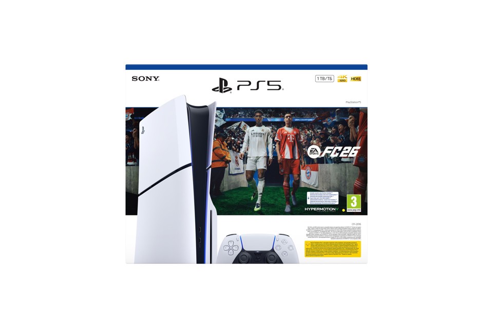 Sony PS5 Digital - EA Sports FC 26 Bundle 825 GB Wi-Fi Nero, Bianco