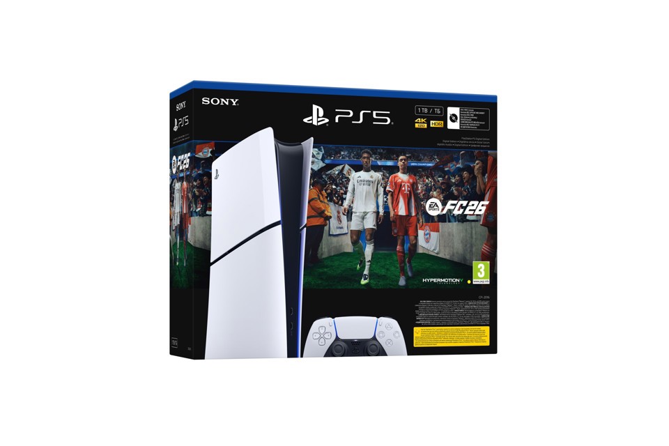 Sony PS5 Digital - EA Sports FC 26 Bundle 825 GB Wi-Fi Nero, Bianco