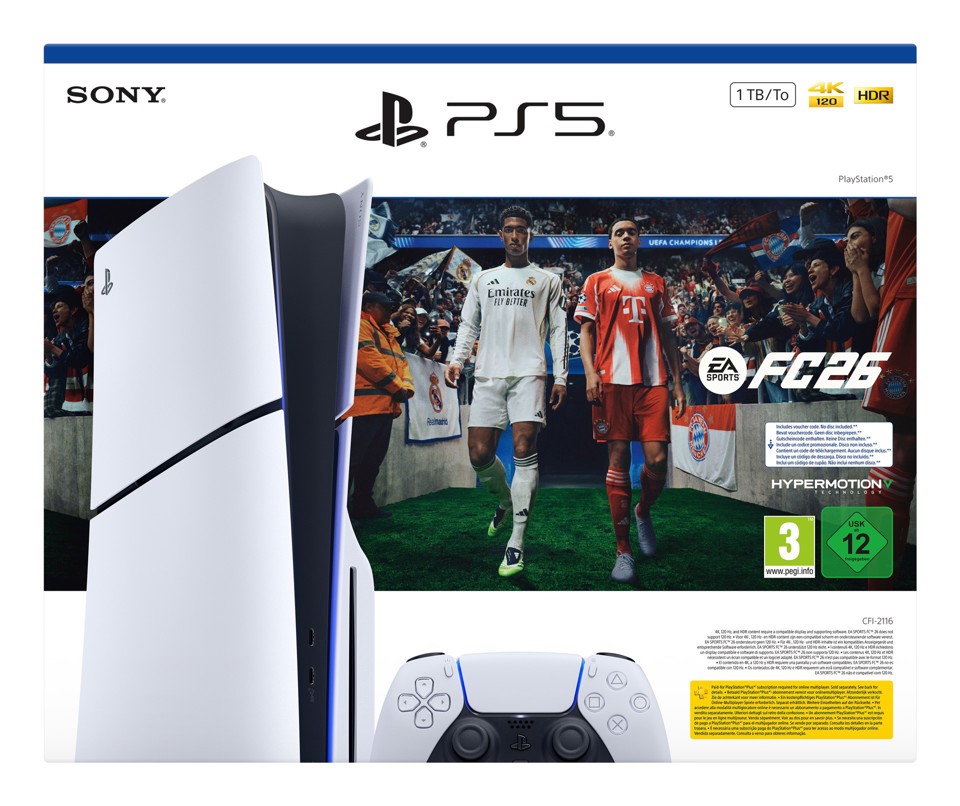 Sony PS5 Laufwerk - EA Sports FC 26 Bundle 1 TB Wi-Fi Nero, Bianco