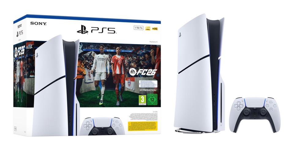 Sony PS5 Laufwerk - EA Sports FC 26 Bundle 1 TB Wi-Fi Nero, Bianco