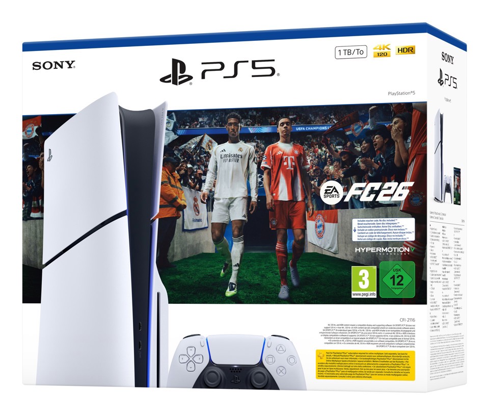 Sony PS5 Laufwerk - EA Sports FC 26 Bundle 1 TB Wi-Fi Nero, Bianco