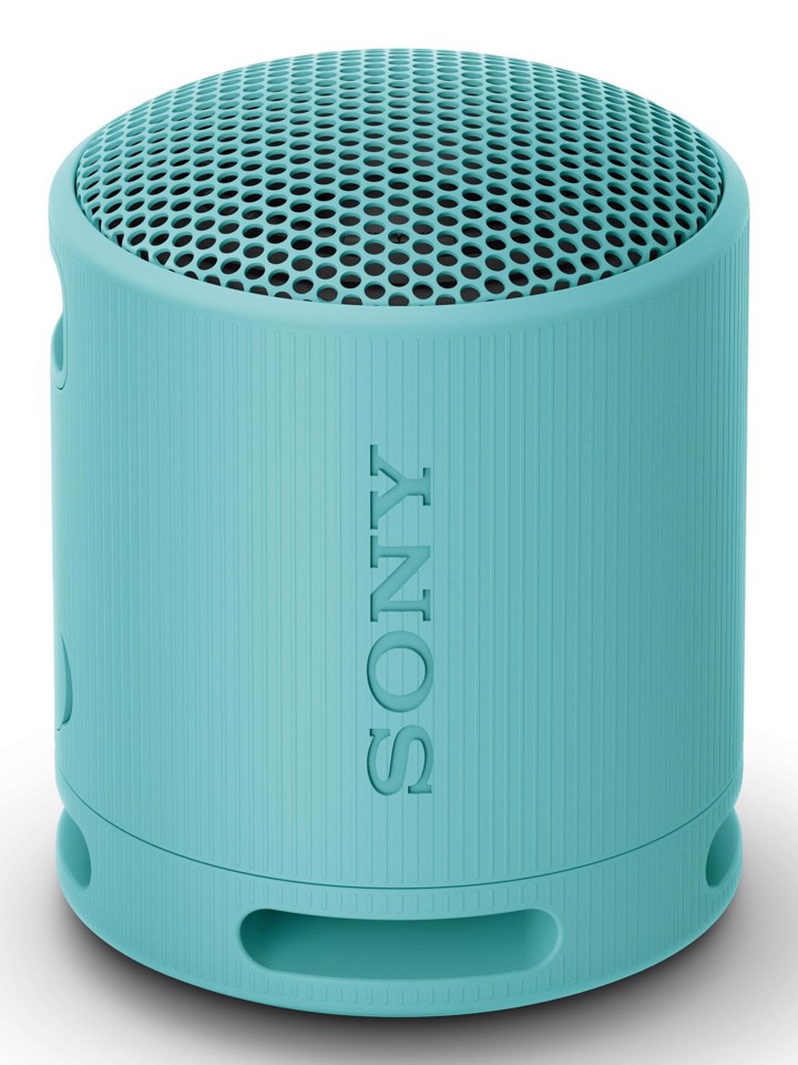 Sony SRS-XB100 - Speaker Wireless Bluetooth, portatile, leggero, compatto, da esterno, da viaggio, resistente IP67 impermeabile e antipolvere, batteria da 16 ore, cinturino versatile, chiamate in vivavoce - Blu