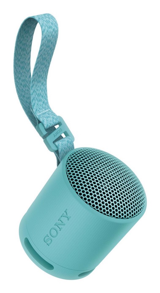 Sony SRS-XB100 - Speaker Wireless Bluetooth, portatile, leggero, compatto, da esterno, da viaggio, resistente IP67 impermeabile e antipolvere, batteria da 16 ore, cinturino versatile, chiamate in vivavoce - Blu