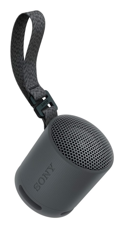 Sony SRS-XB100 - Speaker Wireless Bluetooth, portatile, leggero, compatto, da esterno, da viaggio, resistente IP67 impermeabile e antipolvere, batteria da 16 ore, cinturino versatile, chiamate in vivavoce - Nero