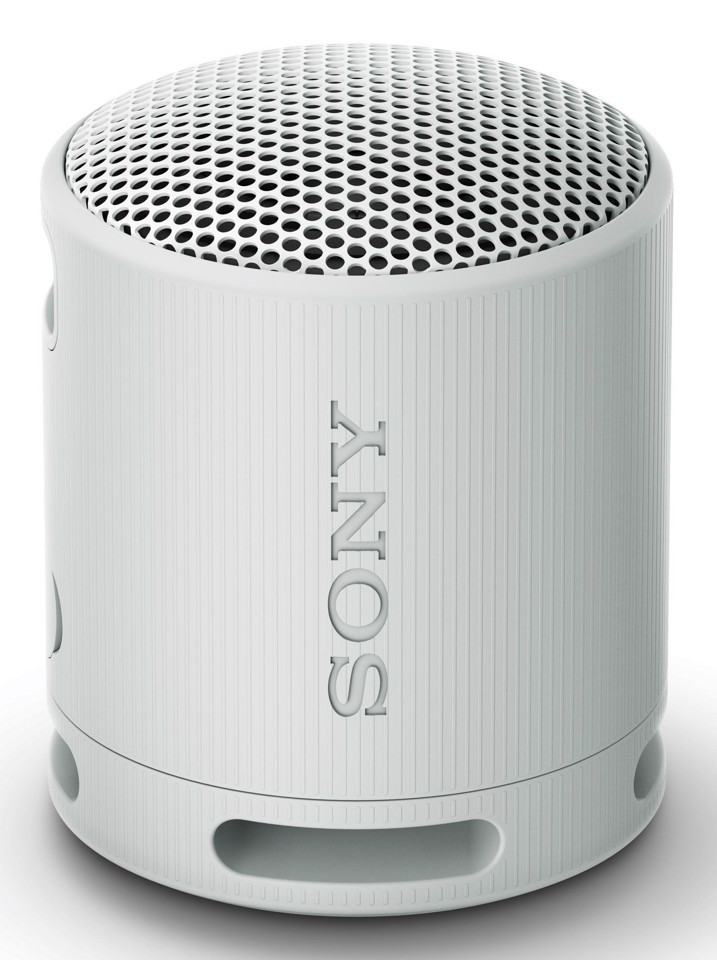 Sony SRS-XB100 - Speaker Wireless Bluetooth, portatile, leggero, compatto, da esterno, da viaggio, resistente IP67 impermeabile e antipolvere, batteria da 16 ore, cinturino versatile, chiamate in vivavoce - Grigio