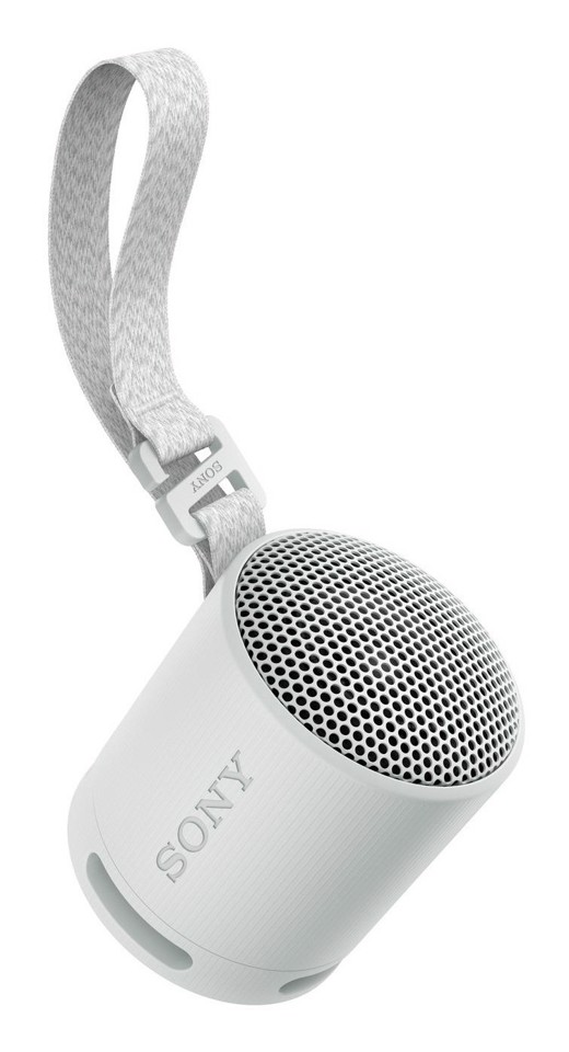 Sony SRS-XB100 - Speaker Wireless Bluetooth, portatile, leggero, compatto, da esterno, da viaggio, resistente IP67 impermeabile e antipolvere, batteria da 16 ore, cinturino versatile, chiamate in vivavoce - Grigio