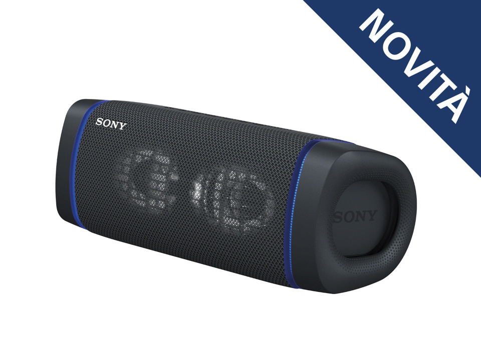 Sony SRS XB33 - Speaker bluetooth waterproof, cassa portatile con autonomia fino a 24 ore e effetti luminosi (Nero)